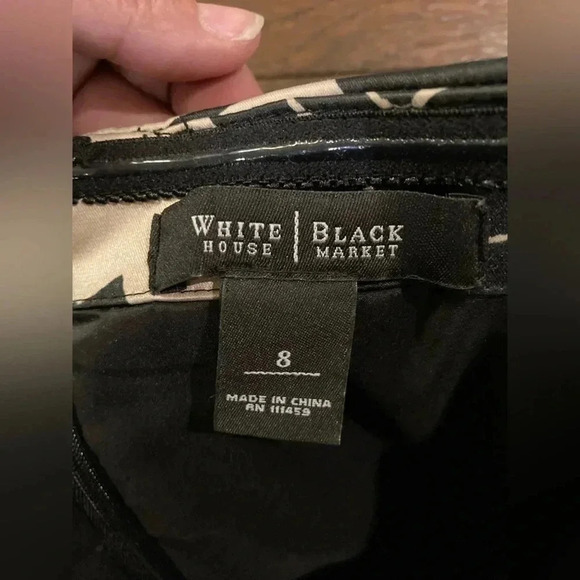 WHBM Champagne/ Black Strapless Cocktail Dress- size 8 - Picture 6 of 7